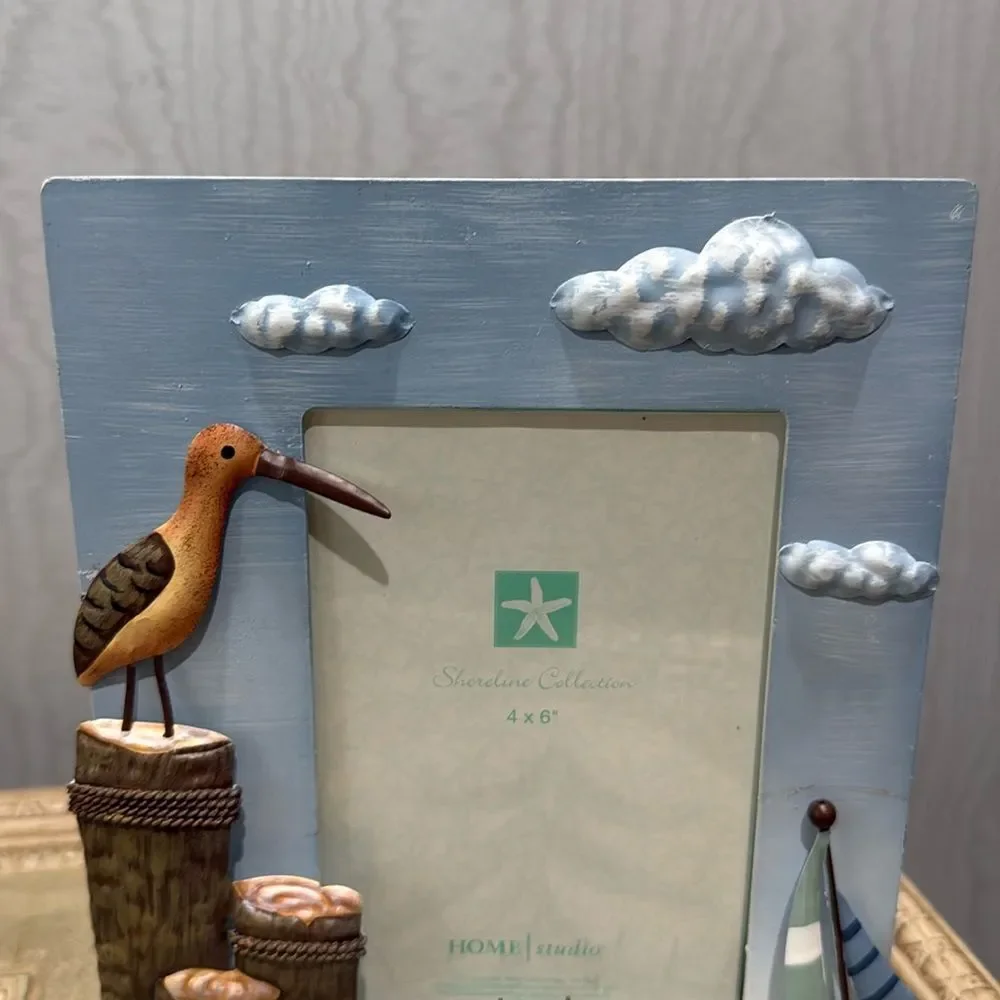 Home Studio Shoreline Collection 3D Photo Frame 4x6 Beach Sailboat Pier Bird